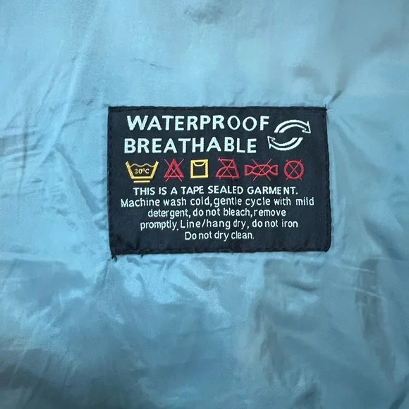 Against the Elements waterproof rain jacket with hood, Size M (10-12). NWOT - Picture 8 of 15